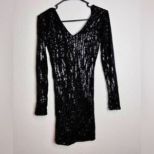 Brand: GUESS, Black Sequin Dress, Size Small